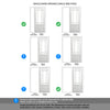 ThruEasi White Room Divider - Downham Bevelled Clear Glass Primed Door with Full Glass Side