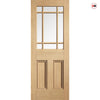 Downham Glazed Oak Internal Door Pair - Clear Glass