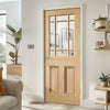 Downham 9 Pane Oak Internal Door - Clear Glass - Unfinished