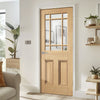 Downham 9 Pane Oak Internal Door - Clear Glass - Unfinished