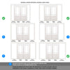 WhiteRoom Divider - Downham Bevelled Clear Glass Primed Door Pair with Full Glass Sides
