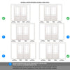 ThruEasi White Room Divider - Downham Bevelled Clear Glass Primed Door Pair with Full Glass Sides