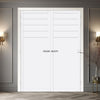 Drake Panel Solid Wood Internal Door Pair UK Made DD0108P - Cloud White Premium Primed - Urban Lite® Bespoke Sizes