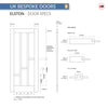UK Made to Measure - Elston Interior Door - Tinted Glass - Premium Primed - 7 Colour Options