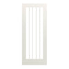 Top Mounted Sliding Track & Door - Ely Glazed Door - Clear Etched Glass - White Primed