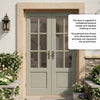 EXTERIOR Hemlock GTP 2 Panel Door Pair - Fit Your Own Glass