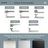 EasiKit Internal Door and Frame Kit - Baltimore 1 Pane Solid Wood Internal Door - Premium Primed - Colour & Glass Options