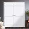 Ebida Panel Solid Wood Internal Door Pair UK Made DD0113P - Cloud White Premium Primed - Urban Lite® Bespoke Sizes