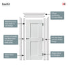 EasiKit Internal Door and Frame Kit - JBK White Shaker Eccentro Primed Panel Internal Door