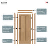 EasiKit Internal Door and Frame Kit - J B Kind Oak Shaker Eiger Internal Door