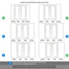 WhiteRoom Divider - Eindhoven 1 Pane Primed Clear Glass Door Pair with Full Glass Sides