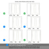 WhiteRoom Divider - Eindhoven 1 Pane Primed Clear Glass Door Pair with Full Glass Side
