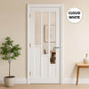 UK Made to Measure - Elston Interior Door - Clear Glass - Premium Primed - 7 Colour Options