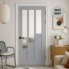 UK Made to Measure - Elston Interior Door - Clear Glass - Premium Primed - 7 Colour Options