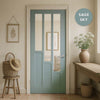 UK Made to Measure - Elston Interior Door - Clear Glass - Premium Primed - 7 Colour Options