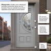 Empress External Oak Front Door - Zinc Clear Double Glazing  - Colour Options