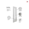 J B Kind White Contemporary Emral Internal Door - Clear Glass - Prefinished