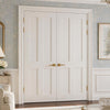 Eton White Primed Victorian Shaker Internal Door Pair