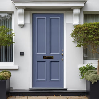 Image: Exterior Colonial Made to Measure 4 Panel Front Door - 45mm Thick - Six Colour Options