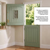 Exterior  Cottage Stable Oak Door - 1L Leaded - Double Glazing