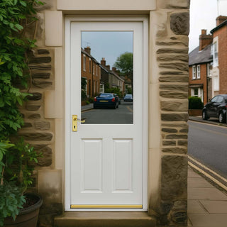 Image: 2XG External Hardwood Front 2P Door - Clear Double Glazing - Colour Options