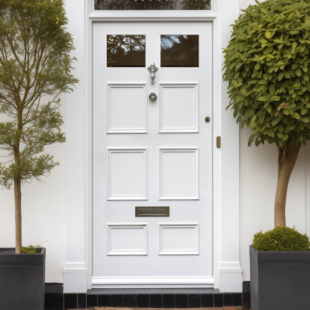 Exterior Georgian Bird Made to Measure Front Door - 57mm Thick - Seven Colour Options - Toughened Double Glazing - 2 Pane