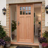 External Door & Frame Set - Chigwell Hardwood - Clear Double Glazing - Two Unglazed Side Screens