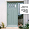 External Door & Frame Set - Chigwell Hardwood - Clear Double Glazing - One Unglazed Side Screen