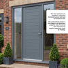 External Door & Frame Set - Hayes Flush Hardwood - Two Unglazed Side Screens