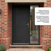 External Door & Frame Set - Hayes Flush Hardwood - One Unglazed Side Screen