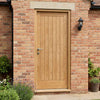 External Door & Frame Set - Norfolk Flush Oak