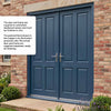 External Double Door & Frame Set - Colonial 4 Panel Hardwood