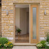 External Oak Side Frame - Frosted Double Glazed