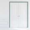 Double Fire Door Frame Kit in Sage Sky Primed MDF - Suits Double Fire Doors
