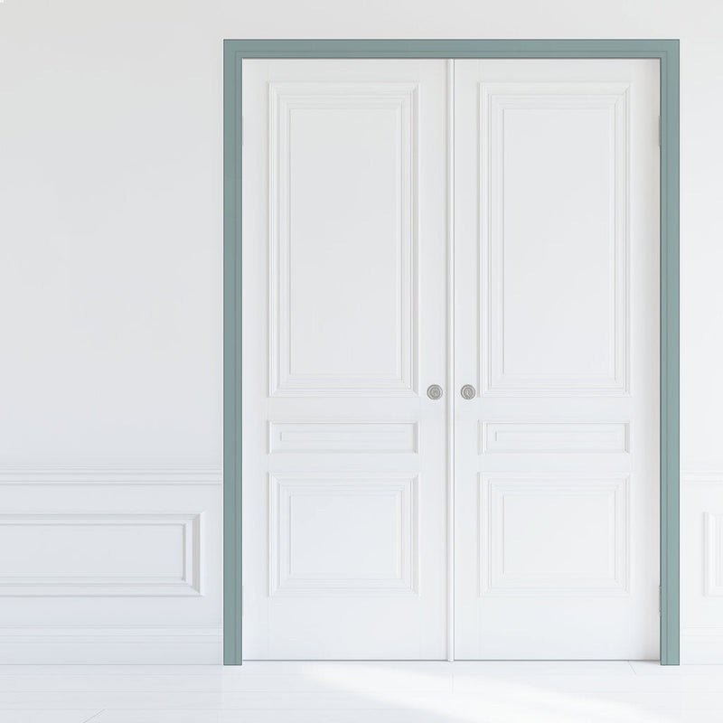 Double Fire Door Frame Kit in Sage Sky Primed MDF - Suits Double Fire Doors