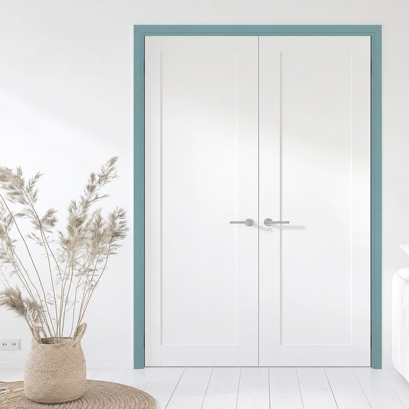Made to Size Thruframe Interior Sage Sky Primed Door Lining Frame - Suits Double Fire Doors