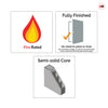 JB Kind Cottage Black Internal Door - Black Matt Finish - 1/2 Hour Fire Rated - Prefinished