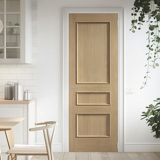 Image: Toledo Oak Panel Internal Door - 1/2 Hour Fire Rated - Prefinished