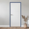 Single Fire Door Frame Kit in Heather Blue Primed MDF - Suits 30 Minute Fire Doors