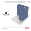 Double Fire Door Frame Kit in Heather Blue Primed MDF - Suits Double Fire Doors