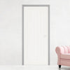 Single Fire Door Frame Kit in Mist Grey Primed MDF - Suits 30 Minute Fire Doors
