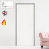 Single Fire Door Frame Kit in Mist Grey Primed MDF - Suits 30 Minute Fire Doors