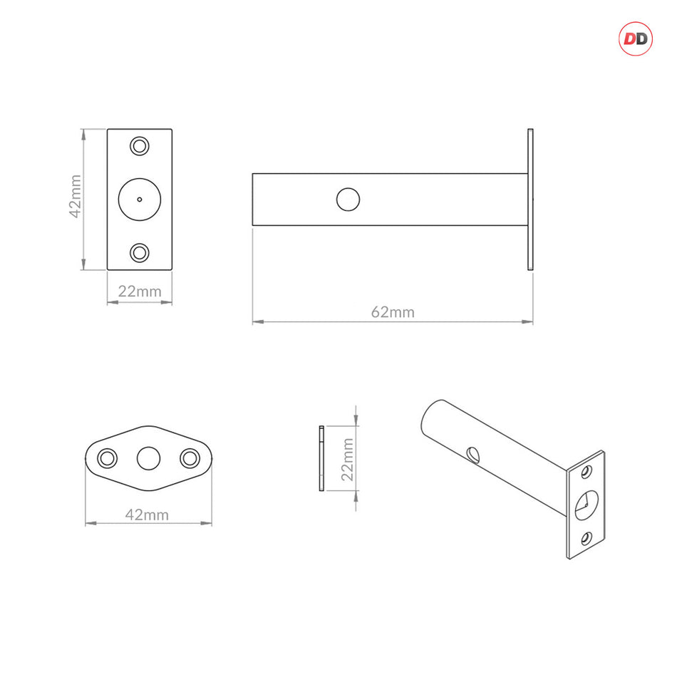 Fortify Security Door Bolts & Key
