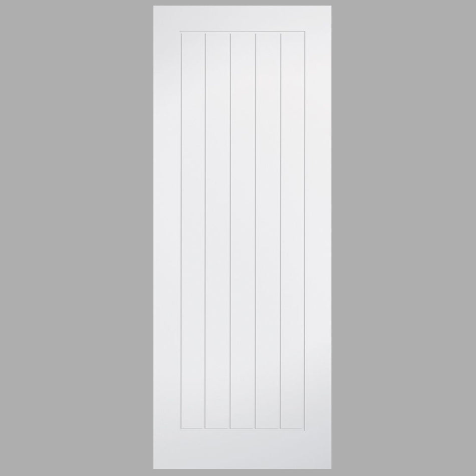 Friendly Value - White Fire Internal Cottage Style Door Vertical Lining - 1/2 Hour Rated - White Primed
