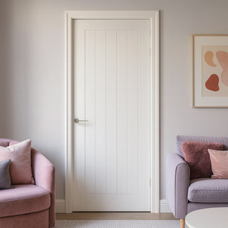 Image: Friendly Value - Cottage Style Internal Door - White Primed