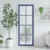 Perth 8 Pane Solid Wood Internal Door UK Made DD6318SG - Frosted Glass - Eco-Urban® Heather Blue Premium Primed