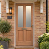 LPD Malton External Meranti Wooden Front Door - Frosted Double Glazing