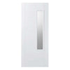 GRP White Newbury Composite Front Door - Frosted Double Glazing - No Frame or Fittings