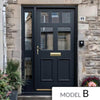 External Victorian Gaskell 5L 2P Front Door with Single Sidelight - Customisable: Size, Colour, Glass and Sidelight Options