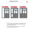 External Victorian Gaskell 5L 2P Front Door with Single Sidelight - Customisable: Size, Colour, Glass and Sidelight Options